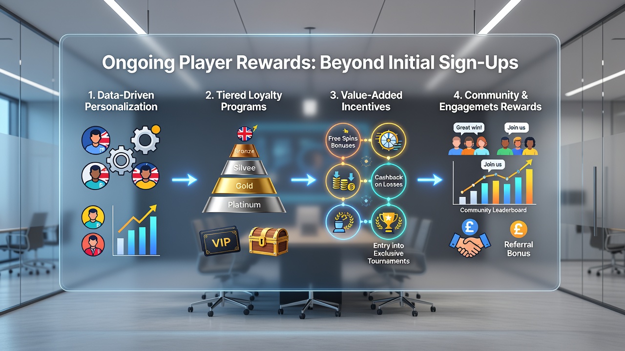 Casino floor and online dashboard showing tier progression and reward redemptions for active players